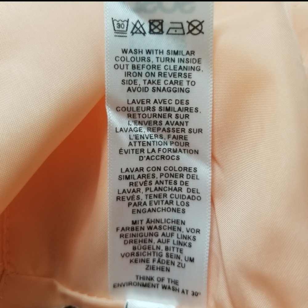 asos peach sheer long sleeve wrap blouse - Picture 7 of 7